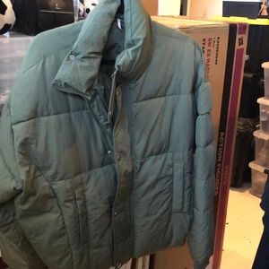 Free People Puffer in Forest Green